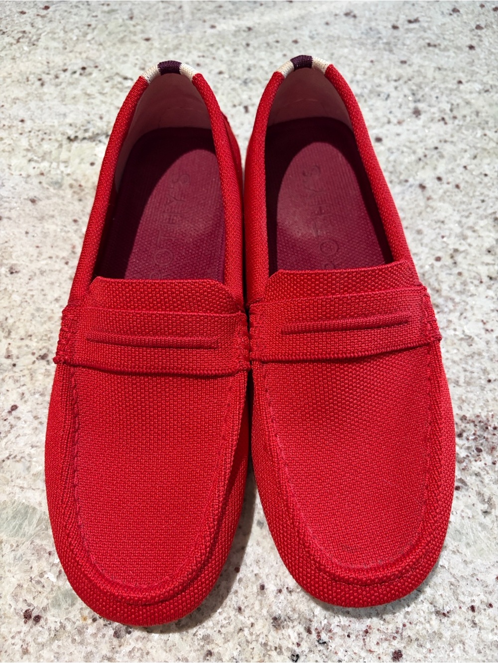Rothy’s The Driver Red Clementine Driving Slip On Loafers - Picture 2 of 6